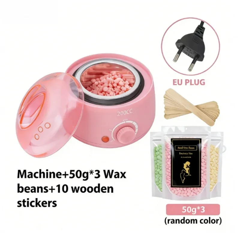 200CC Wax Heater Warmer Hair Removal Machine For Hand Foot Body SPA Epilator Paraffin Wax Pot +Wax Beans + Wood Sticks