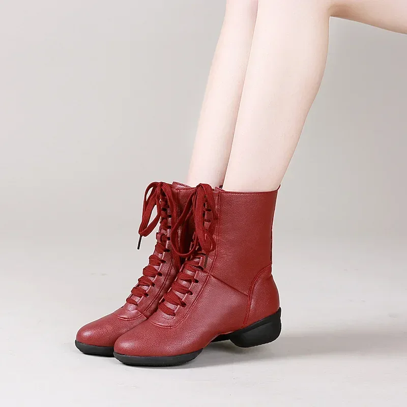 XIHAHA Dancing Boots Woman Jazz Dance Shoes High Quality Soft Women's Ballroom Modern Dancing Shoes Ladies Boots Sneakers