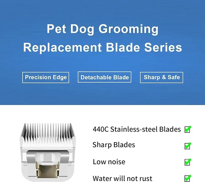 5/8" HT Detachable Pet Ceramic Blade, Compatible with Andis, Oster A5, Wahl KM(10,5,2) Series Dog Clippers, Size: 3/4" 16mm