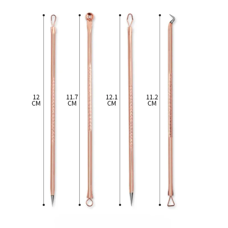 4Pcs Blackhead Removal Needles Black Dots Cleaner Stainless Steel Spot Extractor Acne Treatment Needle Face Clean Care Tool