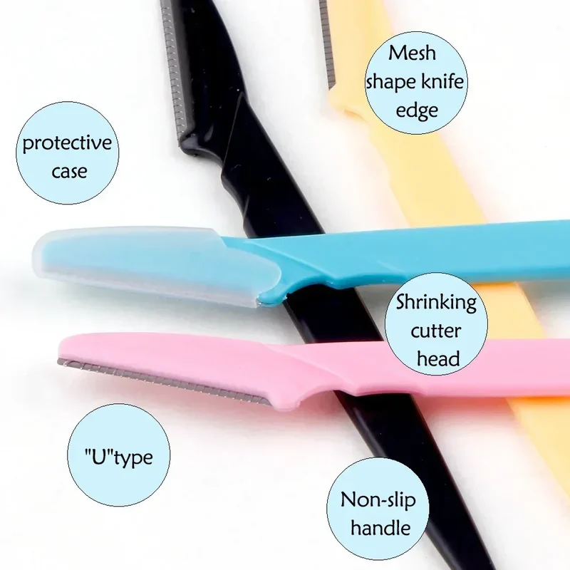3/4/10Pcs Eyebrow Trimmer Blade Shaver Portable Face Razor Eye Brow Epilation Hair Removal Cutters Safety Razor Woman Makeup