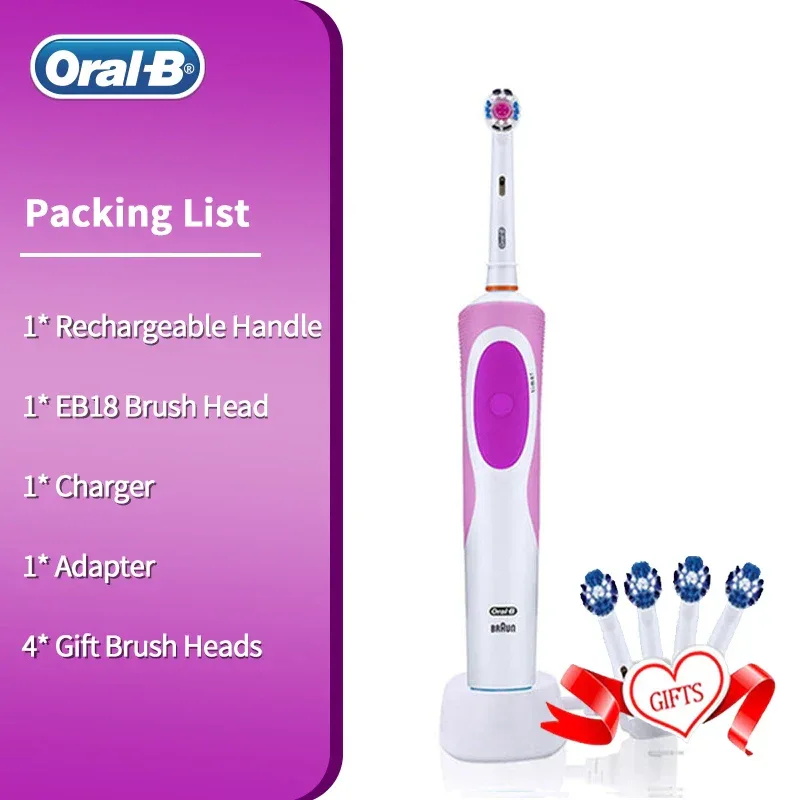 Oral B Electric Toothbrush Vitality Model Tooth Brush D12 Rotation Clean Teeth Rechargeable Brush Removel Plaque White Teeth