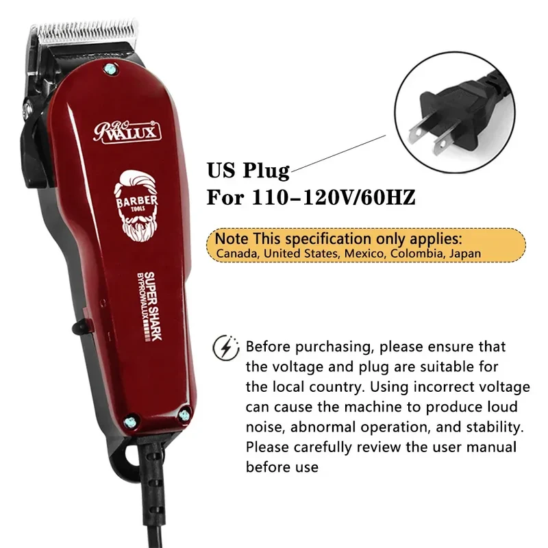 Adjustable Professional Corded Hair Clipper Hair Trimmer For Men 10W Electric Powerful Barber Shop Haircut Machine Tapering