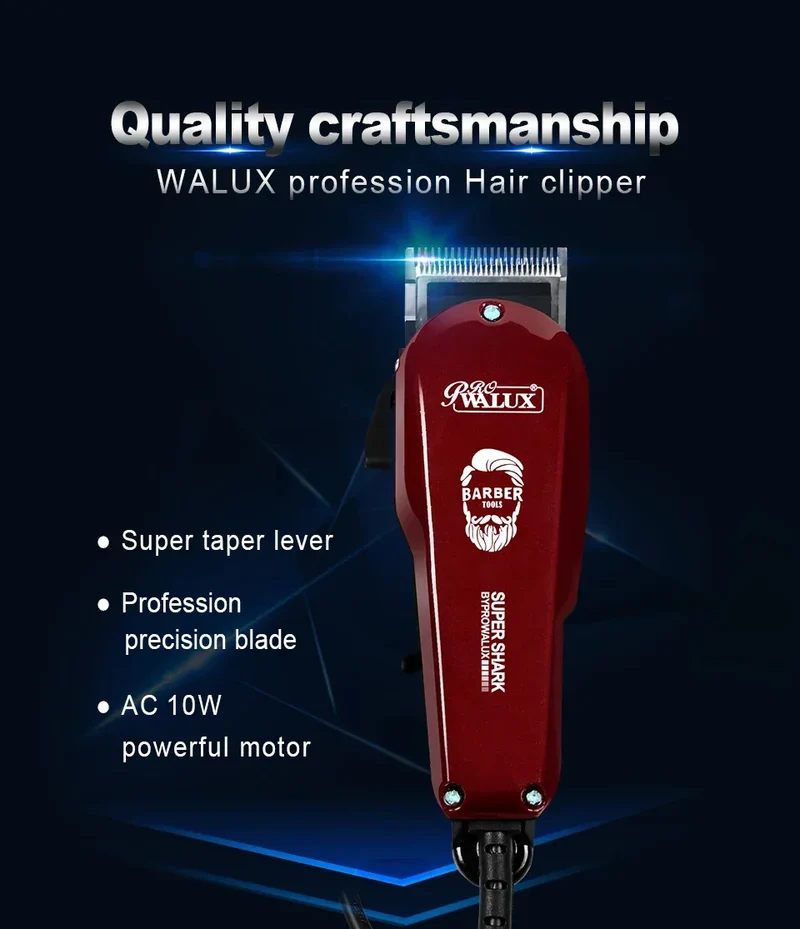 Adjustable Professional Corded Hair Clipper Hair Trimmer For Men 10W Electric Powerful Barber Shop Haircut Machine Tapering