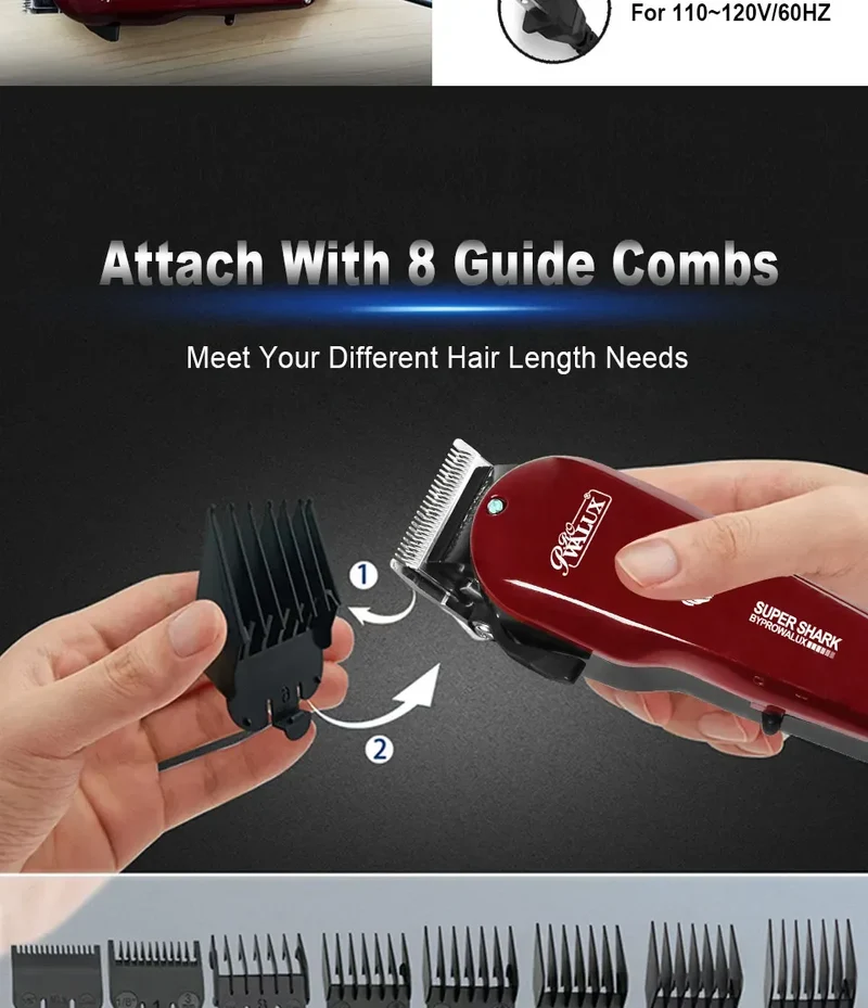 Adjustable Professional Corded Hair Clipper Hair Trimmer For Men 10W Electric Powerful Barber Shop Haircut Machine Tapering