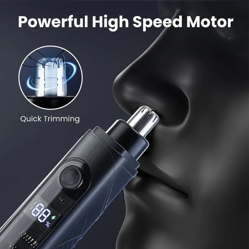 Electric Mini Nose Hair Trimmer Painless Clipper Nose Ears Facial Hair Shaving Portable Trimmer For Men Women Wet Dry Haircut