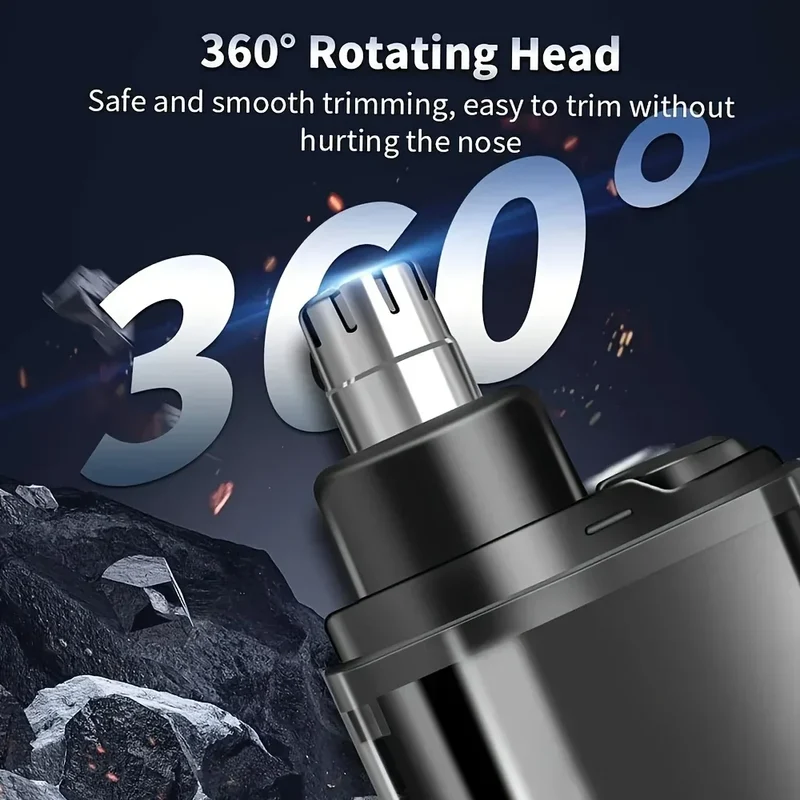 Portable Nose Hair Trimmer Mini Trimmer for Nose Mini Nose and Ear Hair Trimmer Nose Trimmer Rechargeable Trimmer 2-in-1Unisex