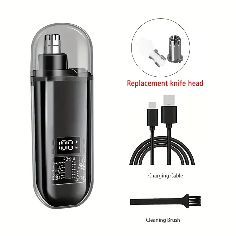 Portable Nose Hair Trimmer Mini Trimmer for Nose Mini Nose and Ear Hair Trimmer Nose Trimmer Rechargeable Trimmer 2-in-1Unisex