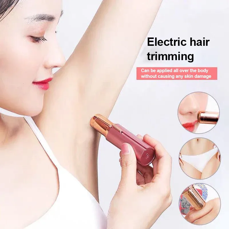 Lipstick-Shaped Electric Hair Remover Eyebrow Shaper Women's Hair Removal Device Mini Facial Hair Removal Instrument Face Hair