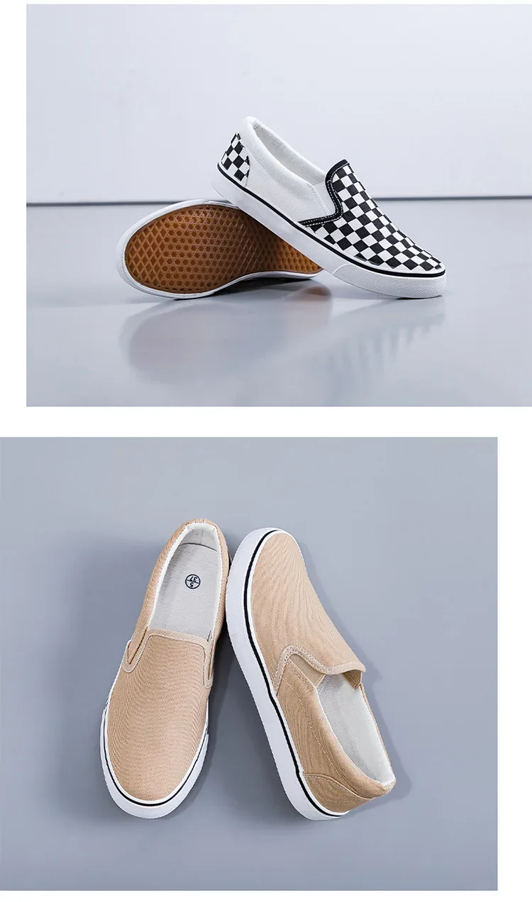 Hand-Painted Canvas Shoes Elastic Unisex Spring 2025 Style Korean Version Flat Heel Breathable Cotton Lined All-Season Footwear