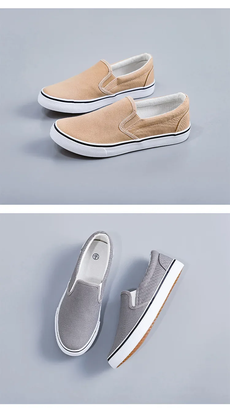Hand-Painted Canvas Shoes Elastic Unisex Spring 2025 Style Korean Version Flat Heel Breathable Cotton Lined All-Season Footwear