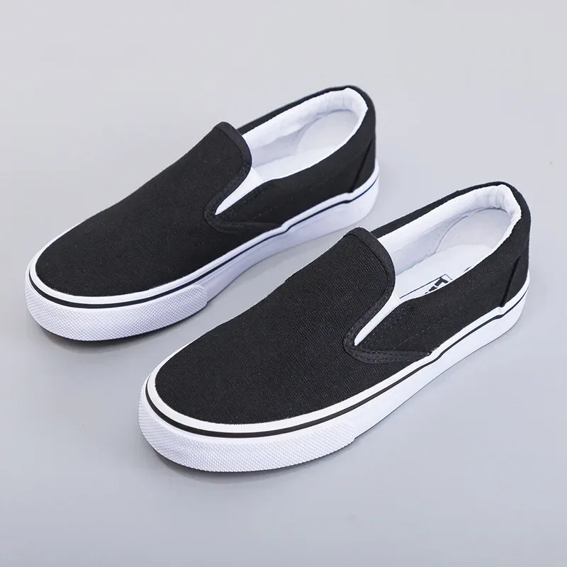 Hand-Painted Canvas Shoes Elastic Unisex Spring 2025 Style Korean Version Flat Heel Breathable Cotton Lined All-Season Footwear