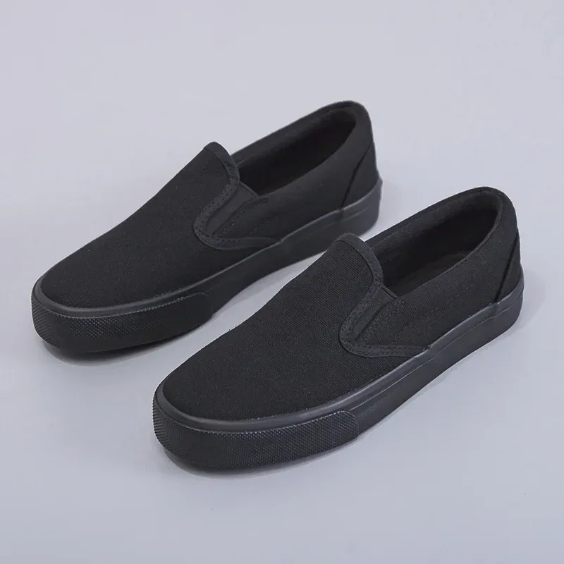 Hand-Painted Canvas Shoes Elastic Unisex Spring 2025 Style Korean Version Flat Heel Breathable Cotton Lined All-Season Footwear