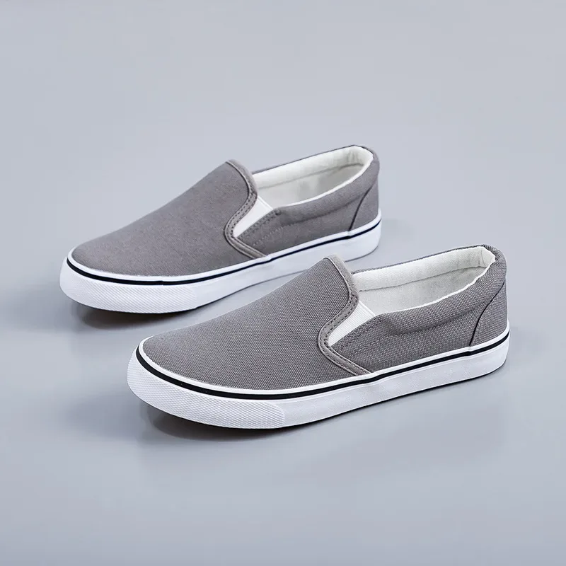 Hand-Painted Canvas Shoes Elastic Unisex Spring 2025 Style Korean Version Flat Heel Breathable Cotton Lined All-Season Footwear