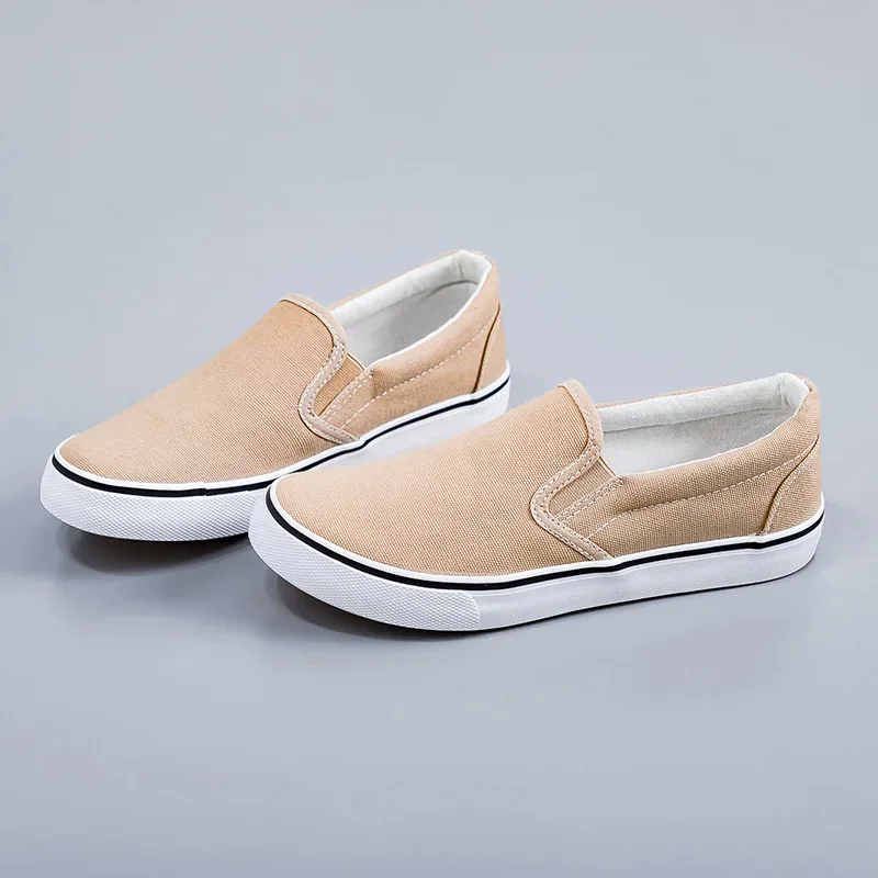 Hand-Painted Canvas Shoes Elastic Unisex Spring 2025 Style Korean Version Flat Heel Breathable Cotton Lined All-Season Footwear