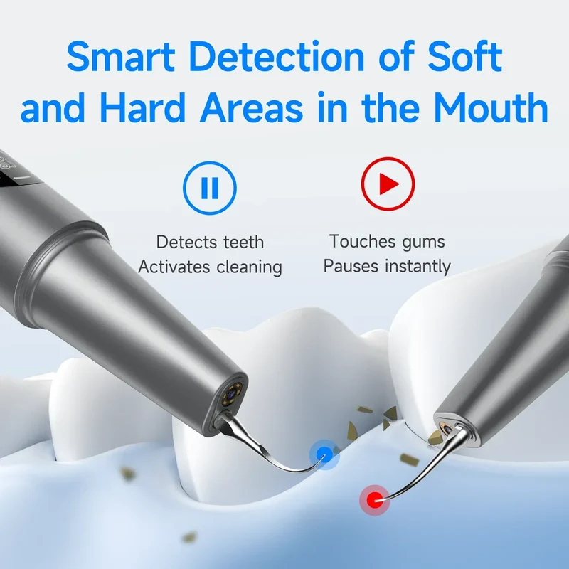 CURVY MOON Visible Electric Ultrasonic Tooth Cleaner with Camera Tartar Remover Tooth Stain Cleaning Tools Teeth Whitening Care
