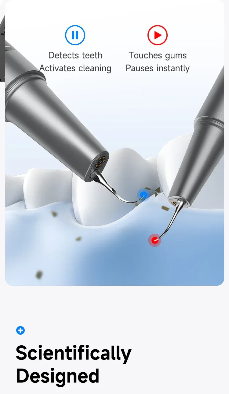 CURVY MOON Visible Electric Ultrasonic Tooth Cleaner with Camera Tartar Remover Tooth Stain Cleaning Tools Teeth Whitening Care