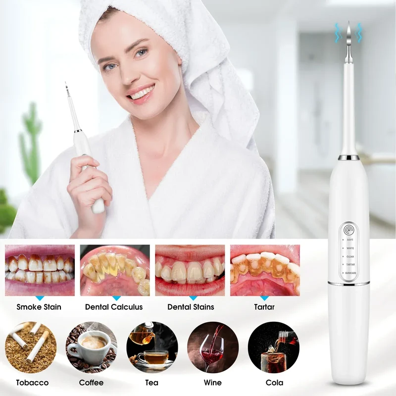 Electric Dental Calculus Remover Dental Cleaning Device Teeth Cleaner Tooth Whitening Irrigator Remove Tartar Scaler Teeth Care