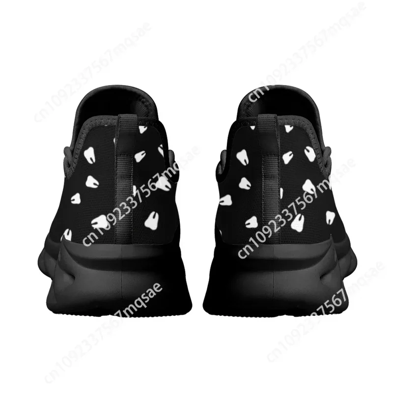 Black and White Teeth Medical Institution Nurse Shoes for Woman Men Four Seasons Round Toe Non-slip Casual Sneakers Custom Shoes