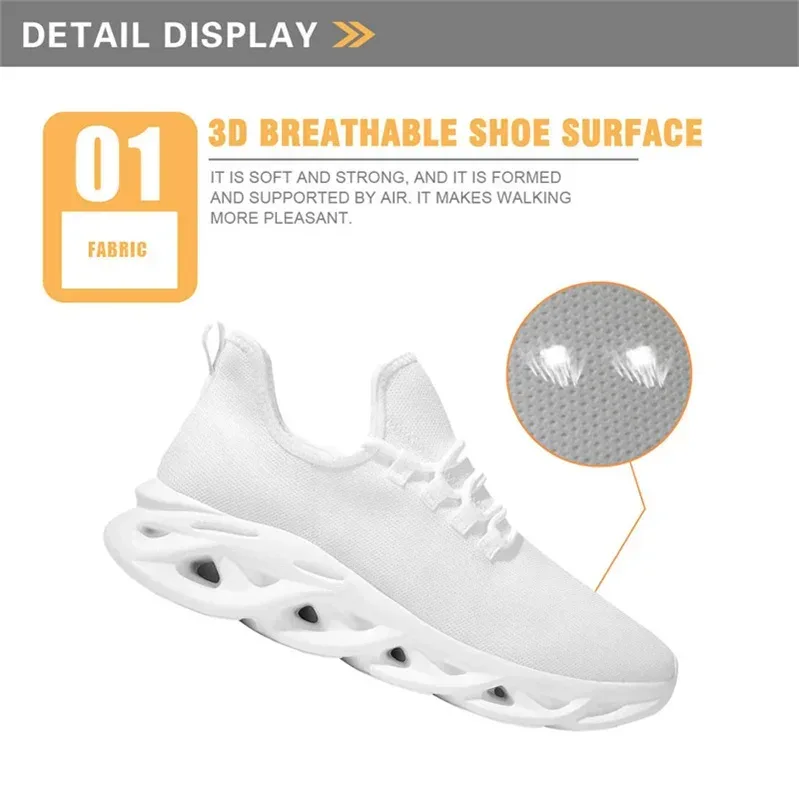 Black and White Teeth Medical Institution Nurse Shoes for Woman Men Four Seasons Round Toe Non-slip Casual Sneakers Custom Shoes