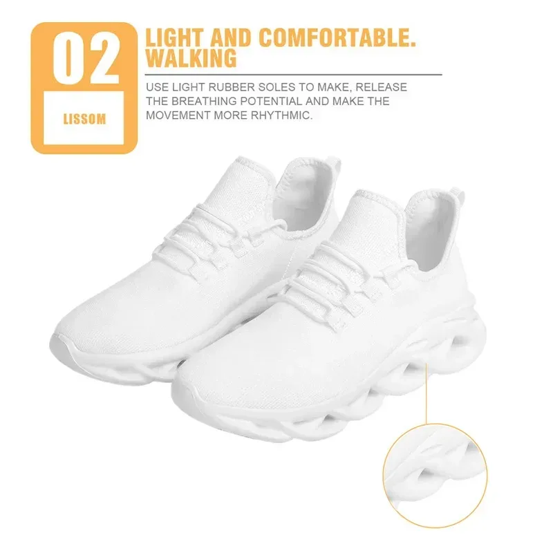 Black and White Teeth Medical Institution Nurse Shoes for Woman Men Four Seasons Round Toe Non-slip Casual Sneakers Custom Shoes