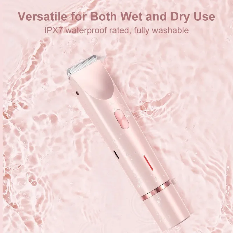 Electric Razors for Women 2in1 Bikini Trimmer Facial Mustache Shavers for Ladies Body Underarms Legs Portable Painless Epilator
