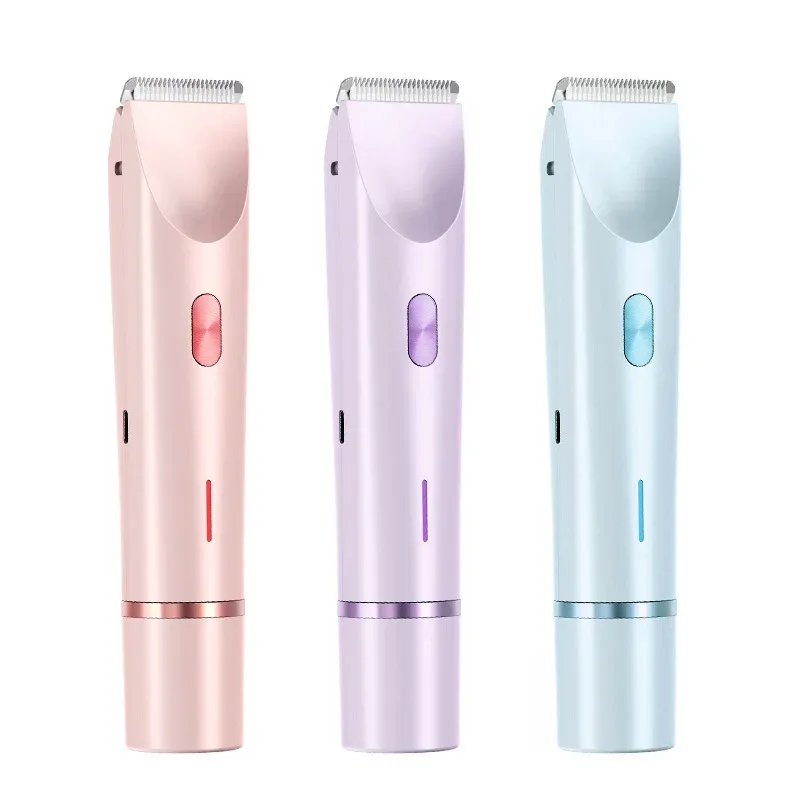 Electric Razors for Women 2in1 Bikini Trimmer Facial Mustache Shavers for Ladies Body Underarms Legs Portable Painless Epilator