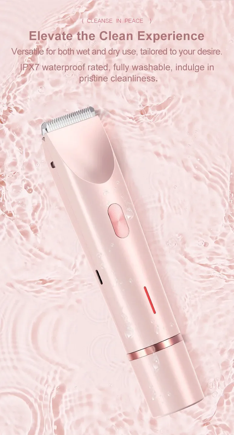 Electric Razors for Women 2in1 Bikini Trimmer Facial Mustache Shavers for Ladies Body Underarms Legs Portable Painless Epilator