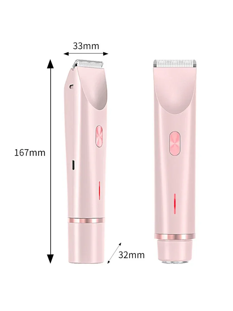 Electric Razors for Women 2in1 Bikini Trimmer Facial Mustache Shavers for Ladies Body Underarms Legs Portable Painless Epilator