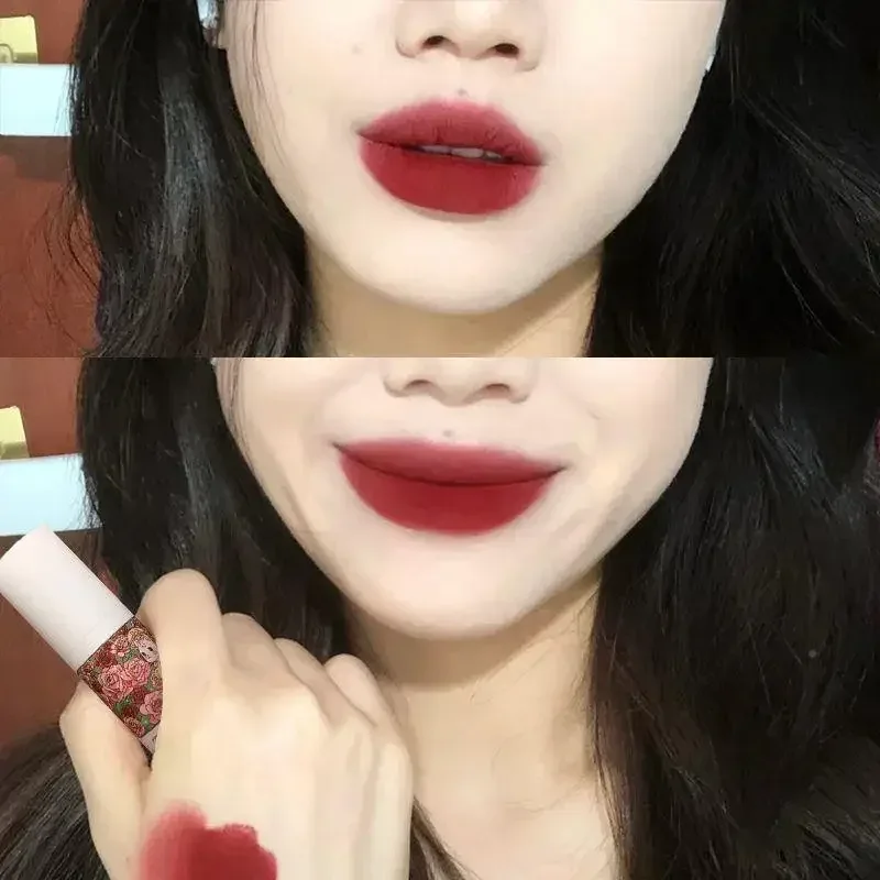 Waterproof Nude Red Pink Lip Gloss Makeup Lasting Non-stick Cup Liquid Lipstick Matte Mousse Lip Mud Sexy Women Korean Cosmetic