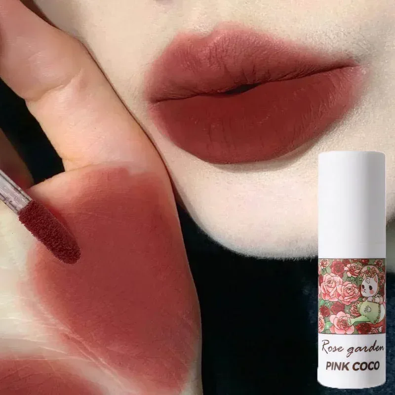 Waterproof Nude Red Pink Lip Gloss Makeup Lasting Non-stick Cup Liquid Lipstick Matte Mousse Lip Mud Sexy Women Korean Cosmetic
