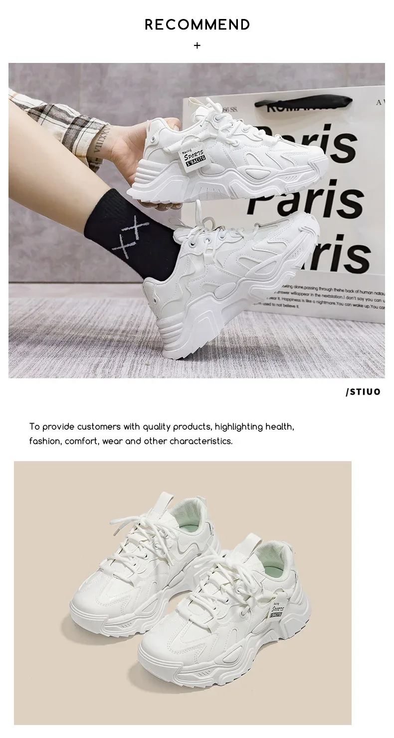 Women's Shoes Platform Autumn Leather 2025 New Versatile Black Casual Sneaker Solid Color Lace-up Vulcanize Shoes Tenis Feminino