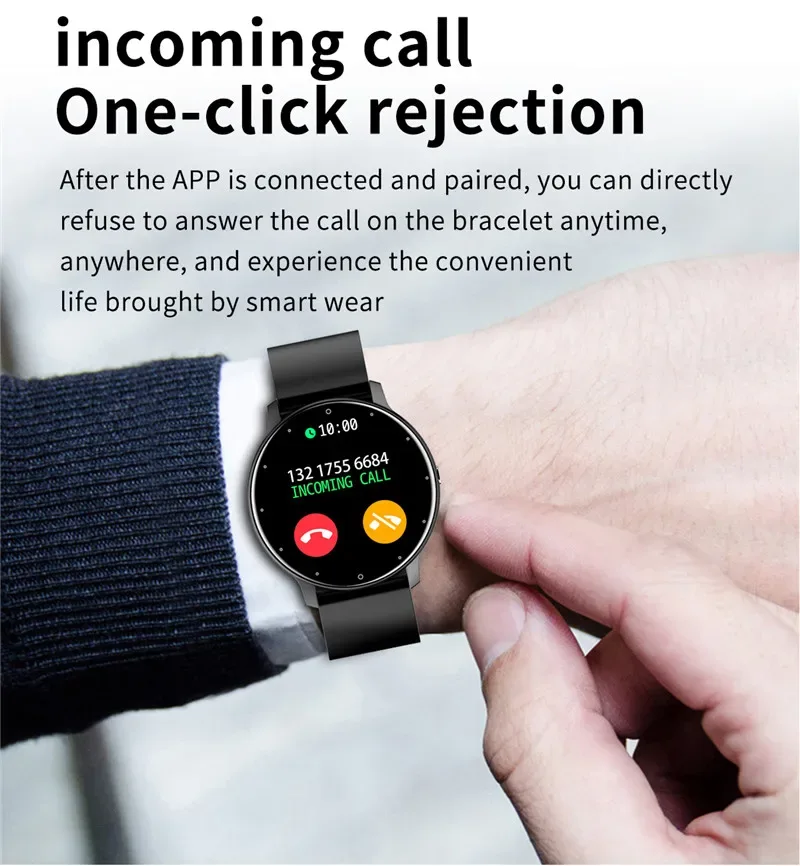 2024 Touch Screen Sports Smartwatch IP67 Waterproof Activity Fitness Tracker Smart Watch for Men Women Android iPhone