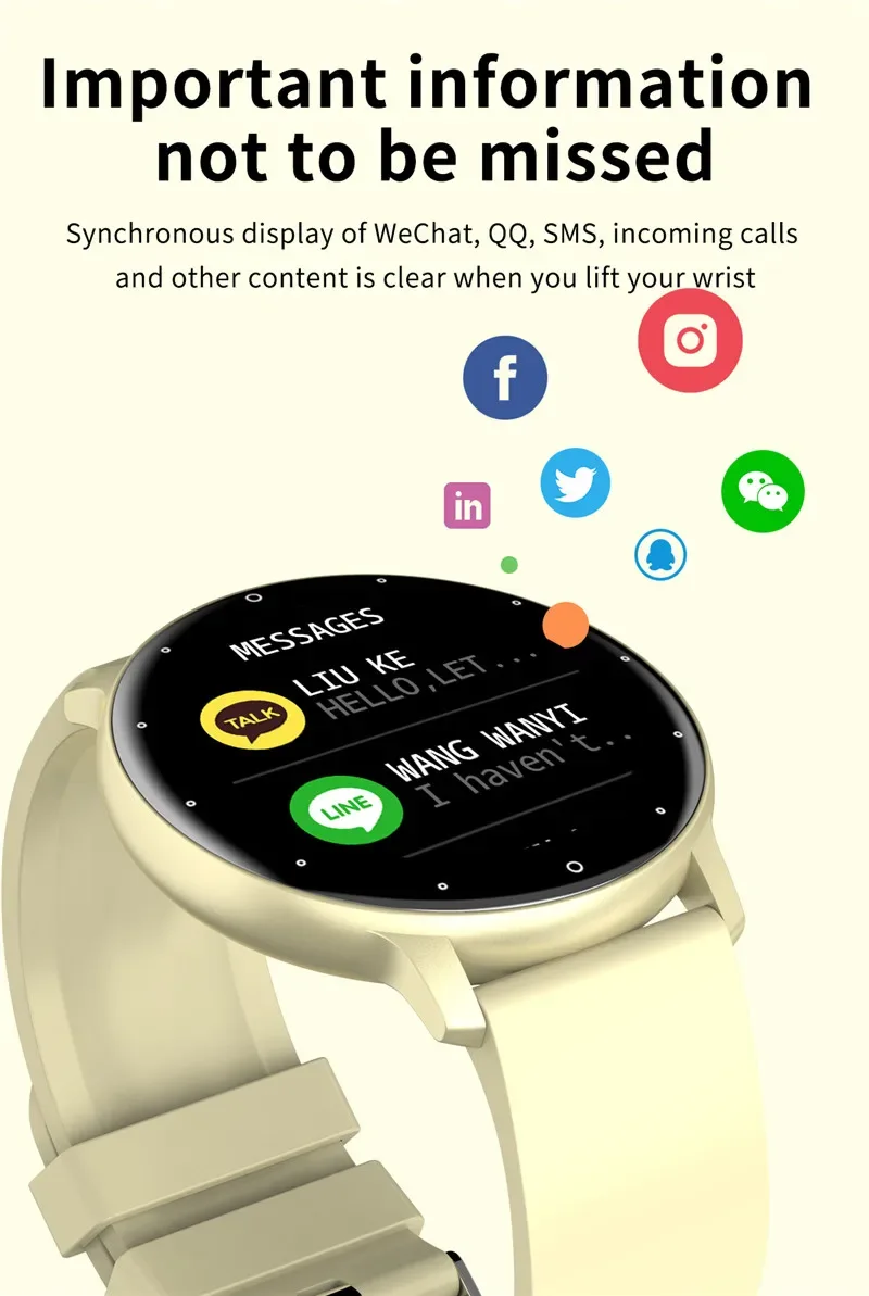 2024 Touch Screen Sports Smartwatch IP67 Waterproof Activity Fitness Tracker Smart Watch for Men Women Android iPhone