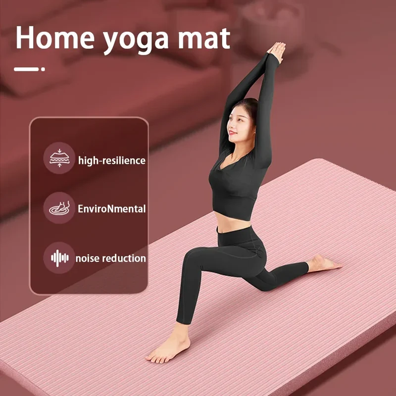 8mm yoga mat, suitable for beginners, lengthened and thickened for exercise, non slip fitness yoga mat for home use