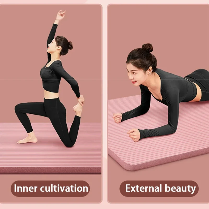 8mm yoga mat, suitable for beginners, lengthened and thickened for exercise, non slip fitness yoga mat for home use