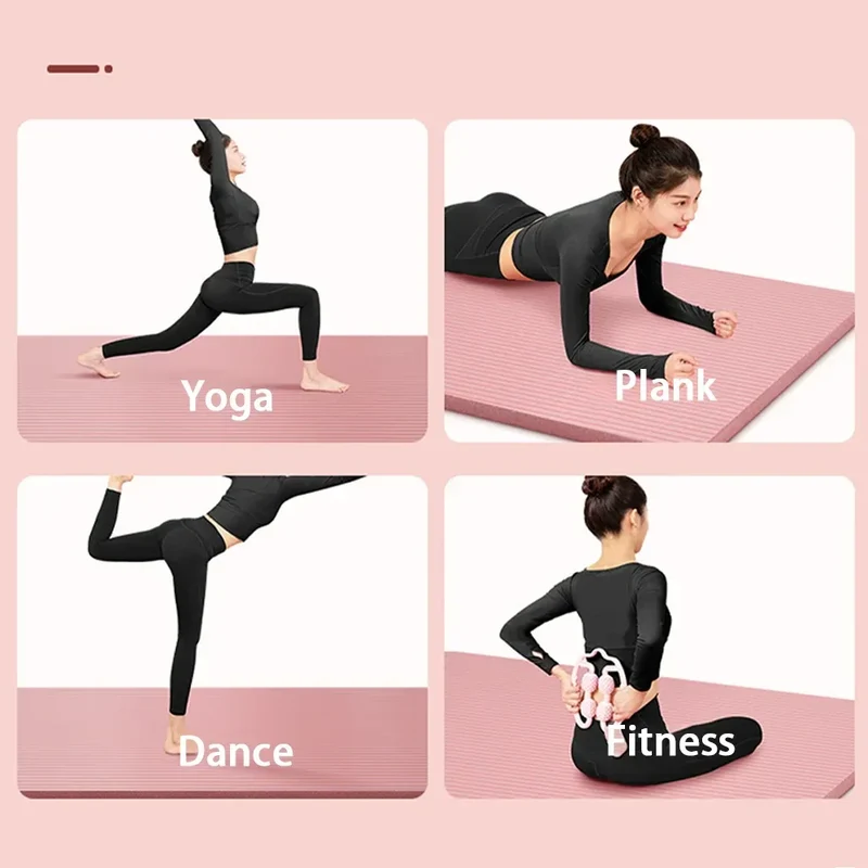 8mm yoga mat, suitable for beginners, lengthened and thickened for exercise, non slip fitness yoga mat for home use