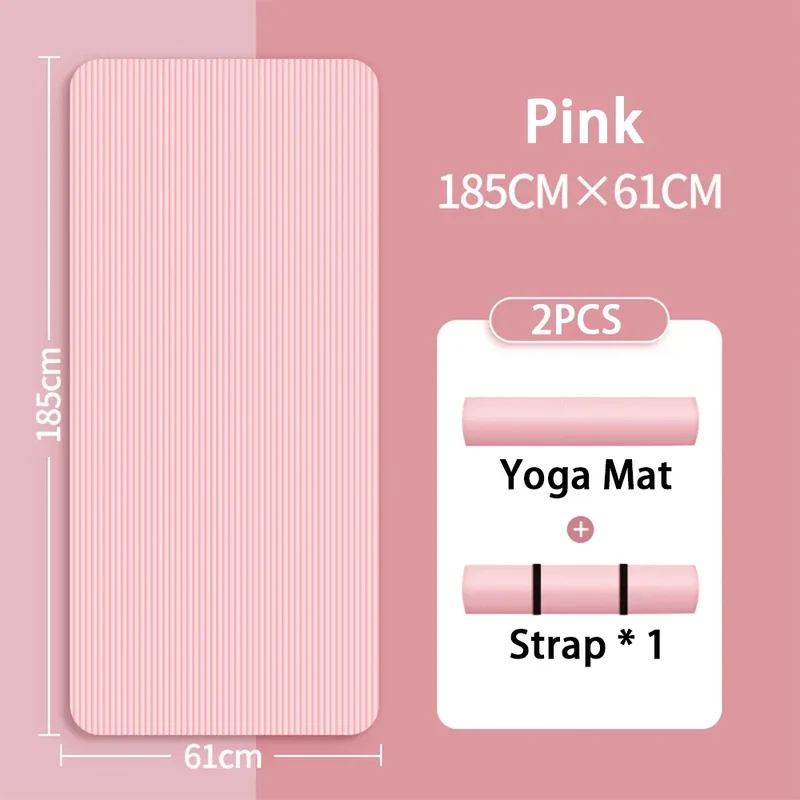 8mm yoga mat, suitable for beginners, lengthened and thickened for exercise, non slip fitness yoga mat for home use