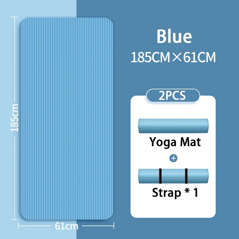 8mm yoga mat, suitable for beginners, lengthened and thickened for exercise, non slip fitness yoga mat for home use