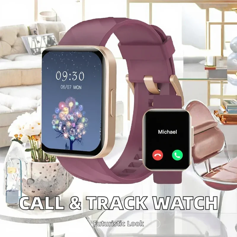 Fitness Tracker Smart Watch for Women Men 1.85\" HD Screen Answer/Make Calls Compatible IPhone/Android IP68 SDK