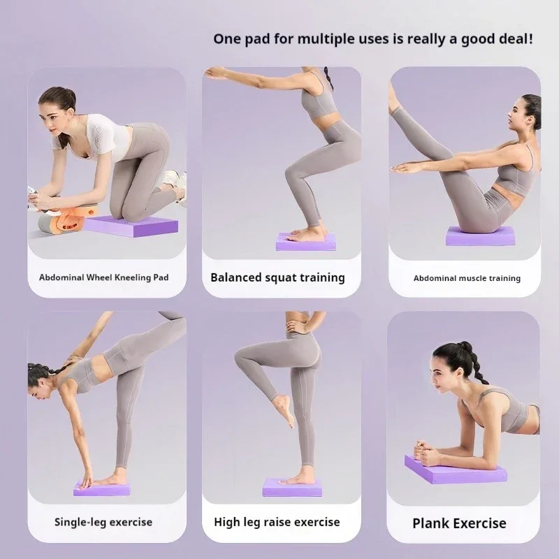 Yoga Mat Thicken Home Workout Balanced Gymnastics Mat Pilates Accessories Non-slip Abdominal Wheel Assisted Kneeling Pad Gym