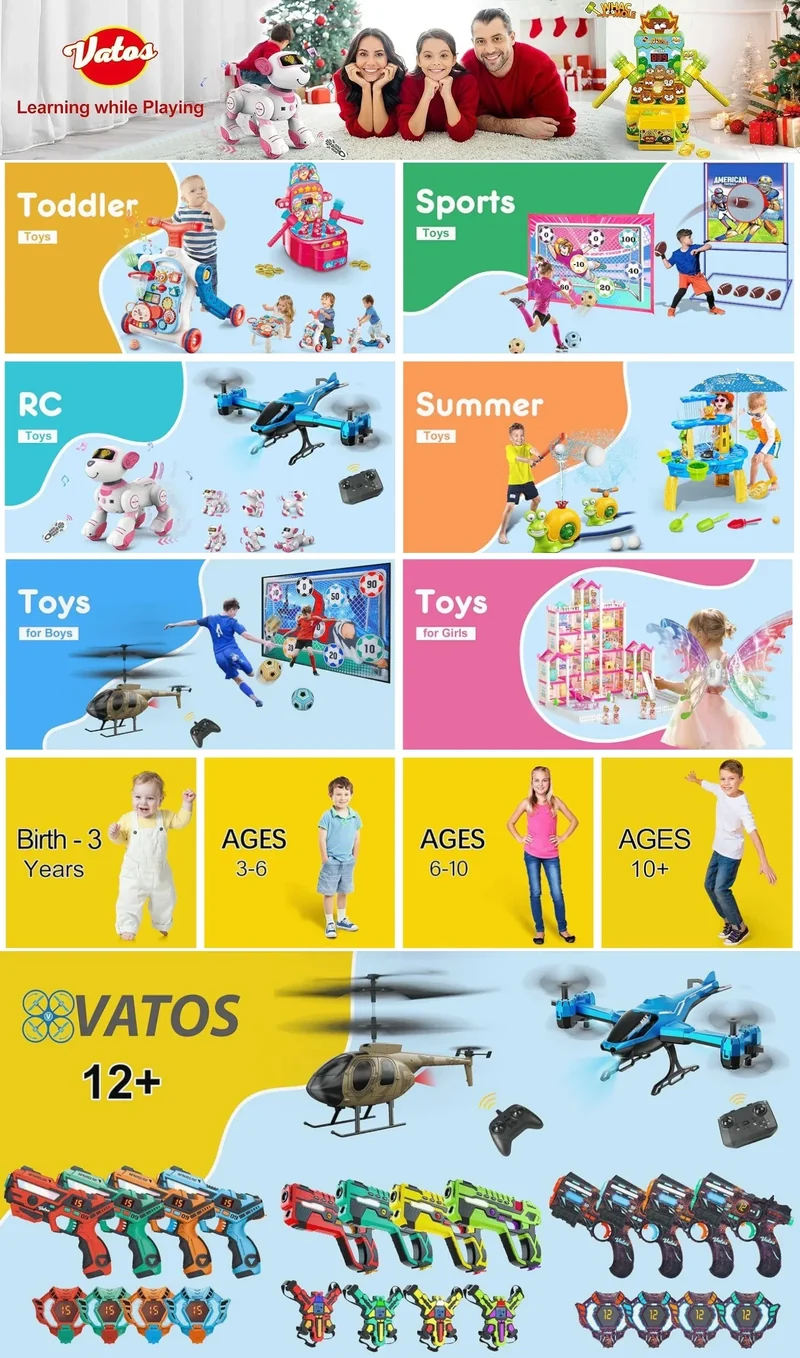 VATOS Upgraded 5 Tracks Truck Toy Cars for Boys Portable Race Track Truck Toy 5 Race Cars Carrier Vehicles Set for Kids Girls