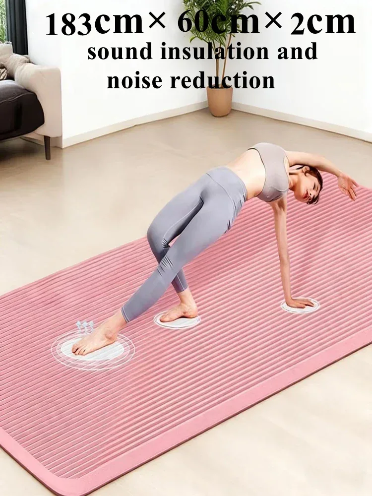 183×60cm Thick Yoga Mat Anti-skid Sports Fitness Mat 20MM Comfort Foam Yoga Matt for Exercise Yoga and Pilates Gymnastics Mat