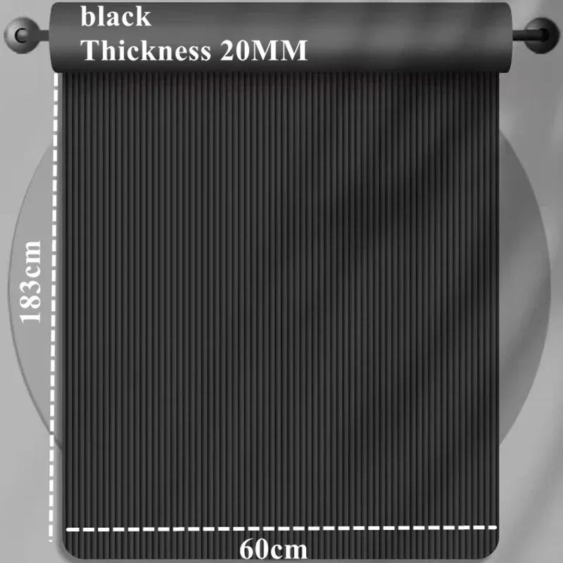 183×60cm Thick Yoga Mat Anti-skid Sports Fitness Mat 20MM Comfort Foam Yoga Matt for Exercise Yoga and Pilates Gymnastics Mat