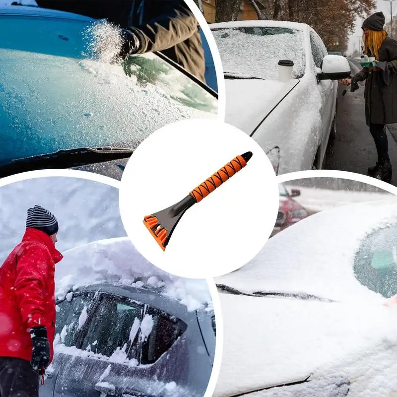Car Ice Scraper Snow Shovel Windshield Remover Ergonomic Snow Cleaning Tool Winter Auto Glass Defrost Portable Multi-function