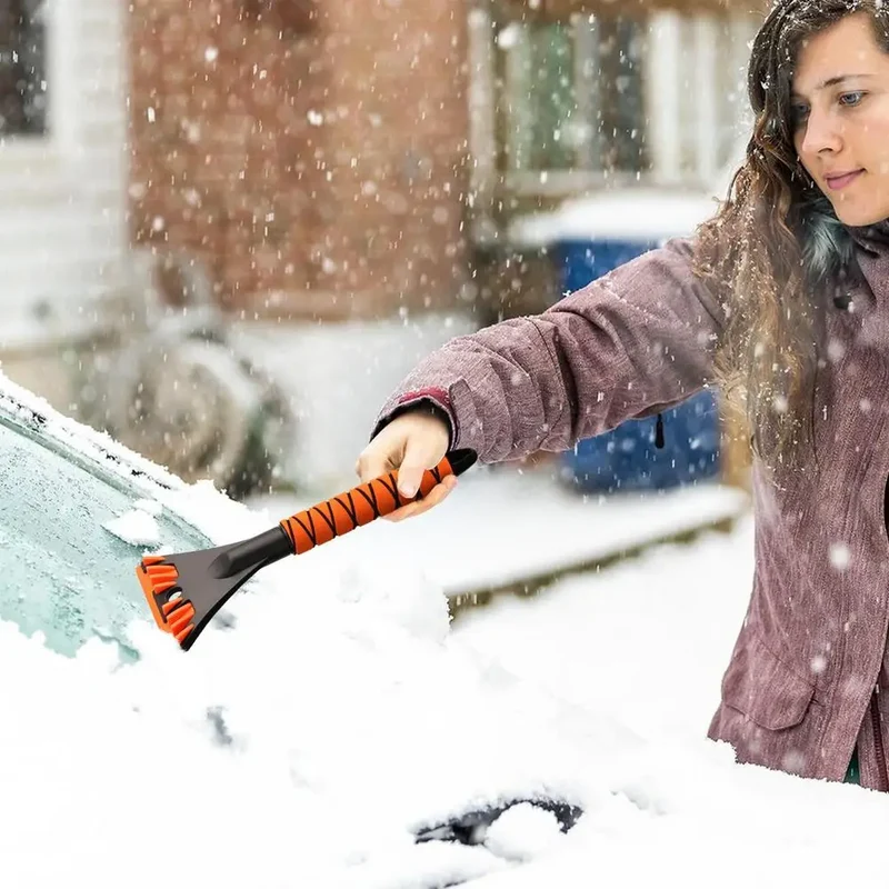 Car Ice Scraper Snow Shovel Windshield Remover Ergonomic Snow Cleaning Tool Winter Auto Glass Defrost Portable Multi-function