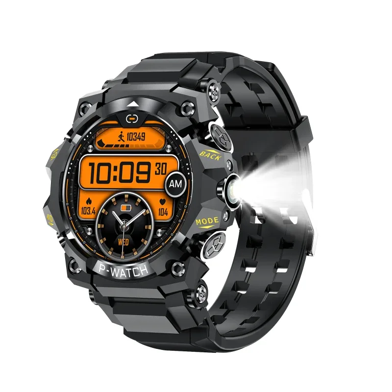 PG222 2025 Outdoor Sports Smart Watch GPS Navigation Compass IP68 Waterproof Fitness Tracker for IPhone/iPad Remote Control Call