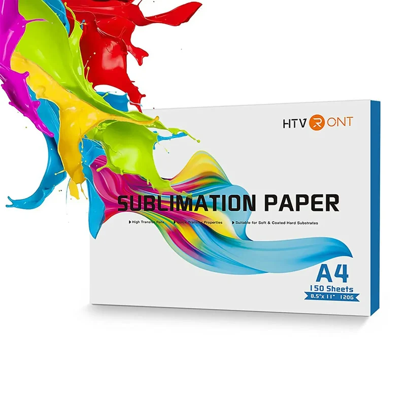 HTVRONT 150 Sheets 8.5 x 11 Inches A4（US）Sublimation Paper Heat Transfer Paper for Inkjet Printer T-shirt Clothes Printing 120g