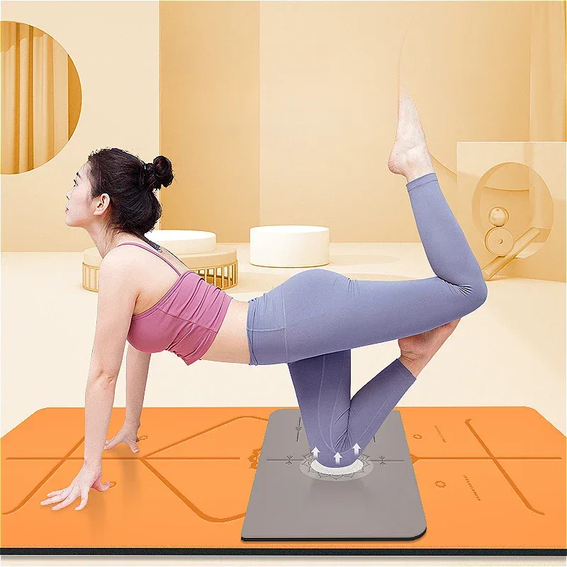 Yoga Mat Non Slip Exercise Fitness Mat Extra Thick Comfortable Rubber 160mm X330mm For Exercise Yoga and Pilates Gymnastics Mat