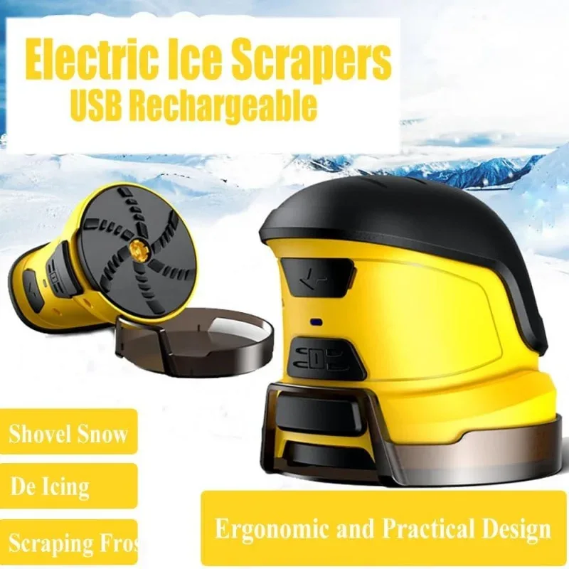 Electric Ice Scrapers For Car Wind Shield Handheld Snow Scraper For Car USB Rechargeable Electric Handheld De-Ice Tool Portable